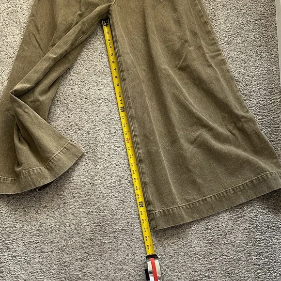 New So Me Wide-Leg Drawstring Pants ~ Olive - Picture 9 of 16